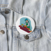 Badge Rond 7,6 Cm Ticklayer au travail (En situation)