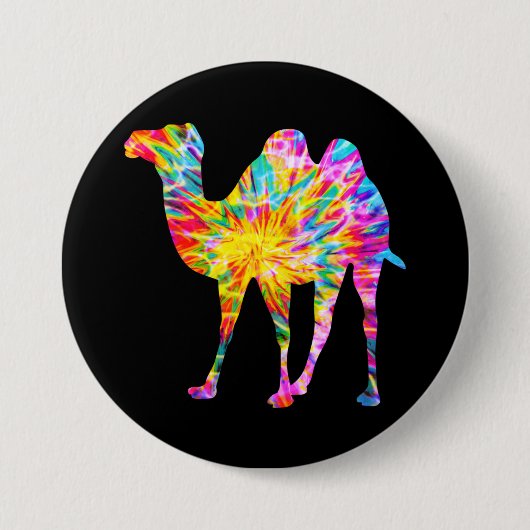 BADGE ROND 7,6 CM TIE DYE CAMEL (Devant)