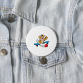 Badge Rond 7,6 Cm Tiger comme pilote dans l'avion (En situation)