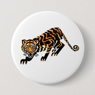 Badge Rond 7,6 Cm TIGER cool - Animaux en voie de disparition - Faun