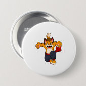 Badge Rond 7,6 Cm Tiger dans les arts martiaux Karate (Devant & derrière)