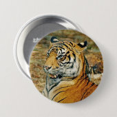 Badge Rond 7,6 Cm Tigre (Devant & derrière)