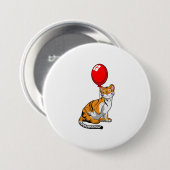 Badge Rond 7,6 Cm Tigre avec ballon (Devant & derrière)