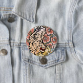 Badge Rond 7,6 Cm Tigre blanc (En situation)