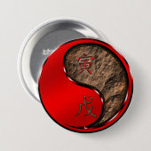 Badge Rond 7,6 Cm Tigre de Terre (Devant & derrière)