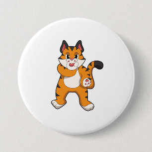 Badge Rond 7,6 Cm Tigre silencieux