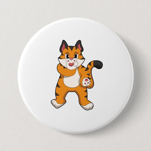 Badge Rond 7,6 Cm Tigre silencieux (Devant)