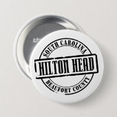 Badge Rond 7,6 Cm Titre de Hilton Head (Devant & derrière)