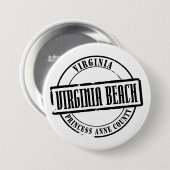 Badge Rond 7,6 Cm Titre de Virginia Beach (Devant & derrière)