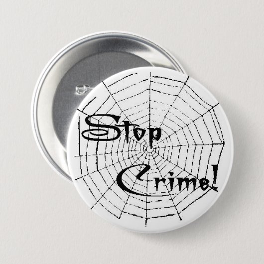 Badge Rond 7,6 Cm Toile d'araignée (Devant & derrière)