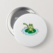 Badge Rond 7,6 Cm Toilette de grenouille (Devant & derrière)