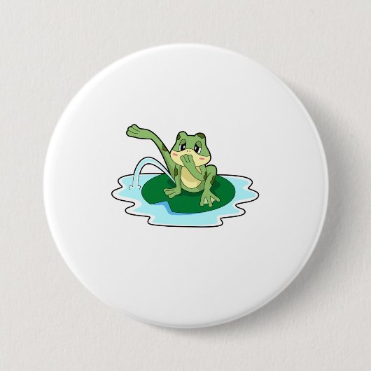 Badge Rond 7,6 Cm Toilette de grenouille (Devant)