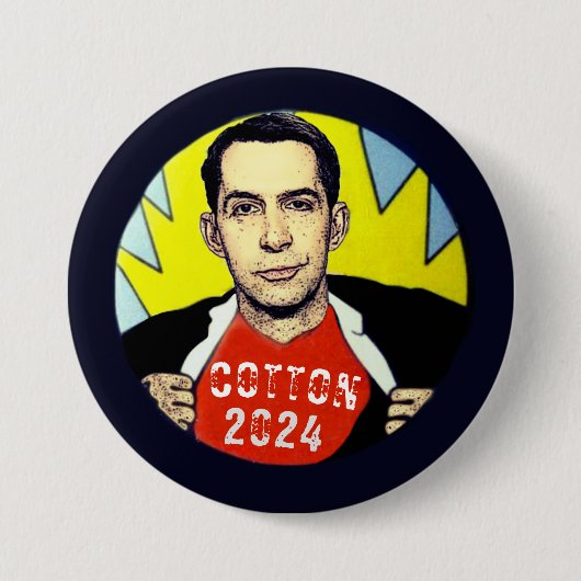 Badge Rond 7,6 Cm Tom Cotton pour le président 2024 (Devant)