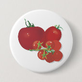 Badge Rond 7,6 Cm Tomates rouges mûres (Devant)