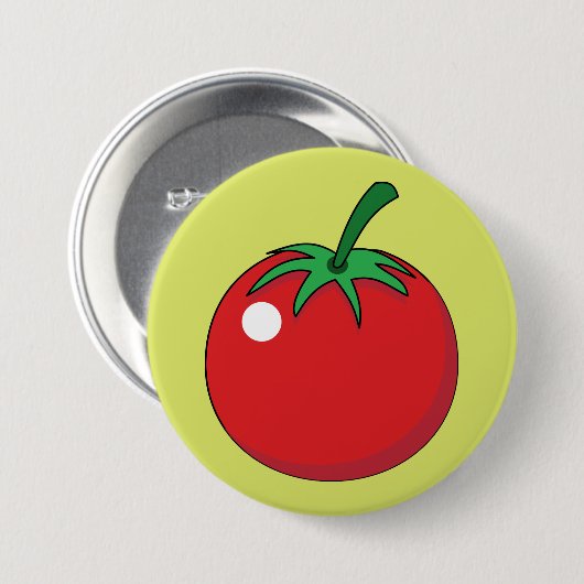 Badge Rond 7,6 Cm Tomato rouge (Devant & derrière)