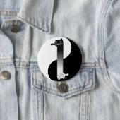 Badge Rond 7,6 Cm Toon Tao de Longcat (En situation)