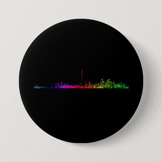 Badge Rond 7,6 Cm Toronto Rainbow (Devant)