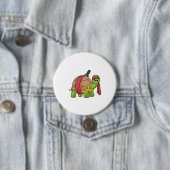Badge Rond 7,6 Cm Tortue aux arts martiaux avec épée (En situation)