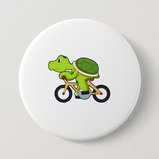 Badge Rond 7,6 Cm Tortue avec vélo.PNG (Devant)