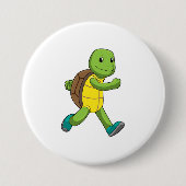 Badge Rond 7,6 Cm Tortue en course (Devant)