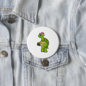 Badge Rond 7,6 Cm Tortue photographe avec caméra (En situation)
