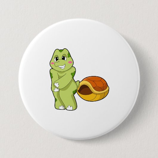 Badge Rond 7,6 Cm Tortue sans Shell Shy.PNG (Devant)