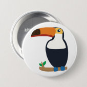 Badge Rond 7,6 Cm Toucan (Devant & derrière)
