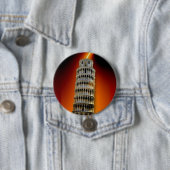 Badge Rond 7,6 Cm Tour de Pise (En situation)