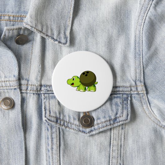 Badge Rond 7,6 Cm Tourbillon à bowling (En situation)