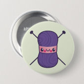 Badge Rond 7,6 Cm tout que nous tricotons est amour (Devant & derrière)