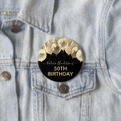 Badge Rond 7,6 Cm Toute année Anniversaire Ballons d'or (En situation)