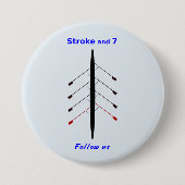 Badge Rond 7,6 Cm Tracé de remorquage sept sièges (Devant)