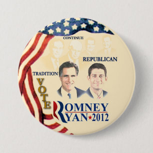 Badge Rond 7,6 Cm Tradition de GOP : Romney Ryan