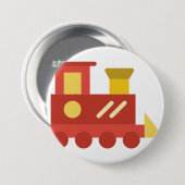 Badge Rond 7,6 Cm train de jouets (Devant & derrière)