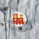 Badge Rond 7,6 Cm train de jouets (En situation)
