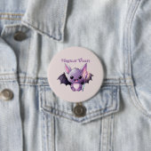 Badge Rond 7,6 Cm Traitements magiques avec Bats mignons (En situation)
