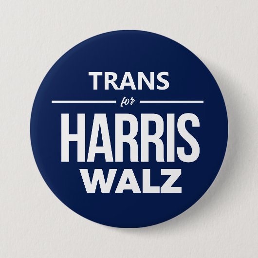 Badge Rond 7,6 Cm Trans pour Harris Walz (Devant)