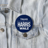 Badge Rond 7,6 Cm Trans pour Harris Walz (En situation)