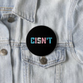 Badge Rond 7,6 Cm Transgenre Pride Cis pas LGBTQ Trans Flag drôle (En situation)