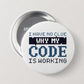Badge Rond 7,6 Cm Travail du code (Devant & derrière)
