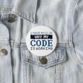 Badge Rond 7,6 Cm Travail du code (En situation)