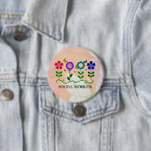 Badge Rond 7,6 Cm Travailleur social, Pastel Springtime Design, (En situation)