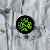 Badge Rond 7,6 Cm Trèfle celtique (En situation)