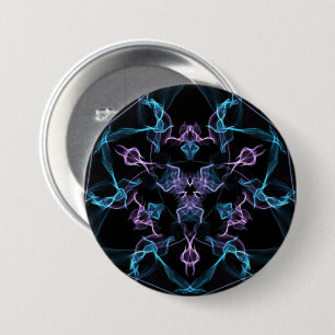 Badge Rond 7,6 Cm Triangle bleu et violet Mandala