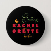 Badge Rond 7,6 Cm Tribu de plage Bachelorette (Devant)