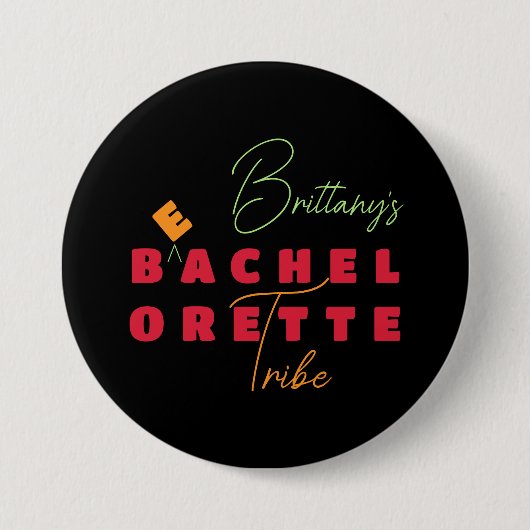 Badge Rond 7,6 Cm Tribu de plage Bachelorette (Devant)