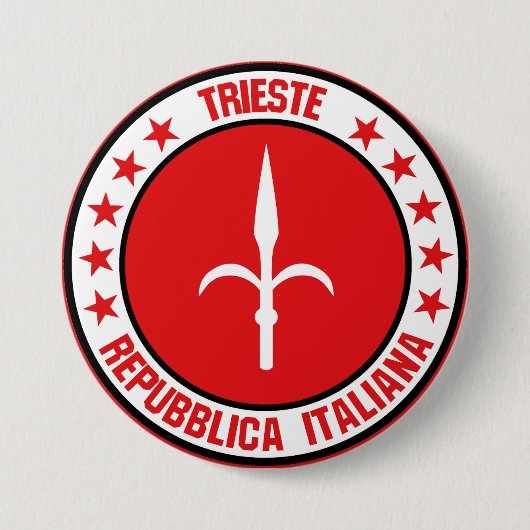Badge Rond 7,6 Cm Trieste (Devant)