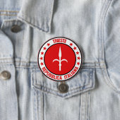 Badge Rond 7,6 Cm Trieste (En situation)