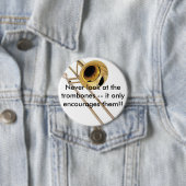 Badge Rond 7,6 Cm Trombone (En situation)