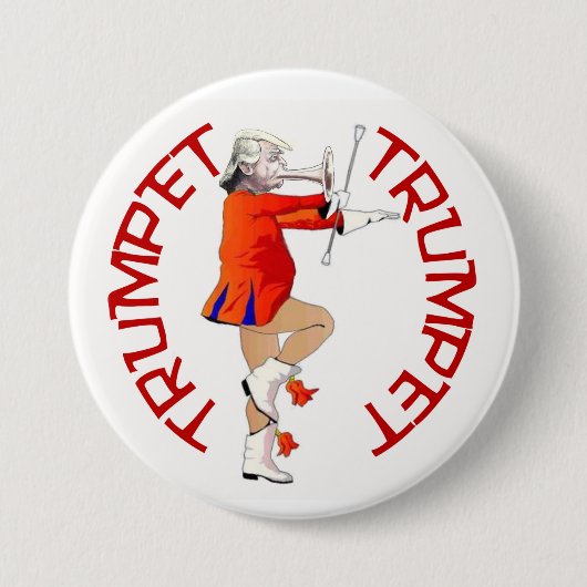 Badge Rond 7,6 Cm Trompette (Devant)